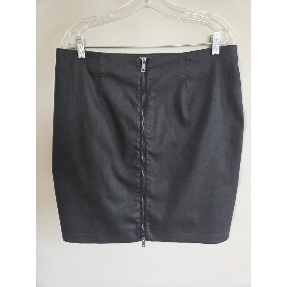 Women's Exposed-Zip Pencil Skirt, Banana Republic, Black, Zipper Edgy Mini 14R